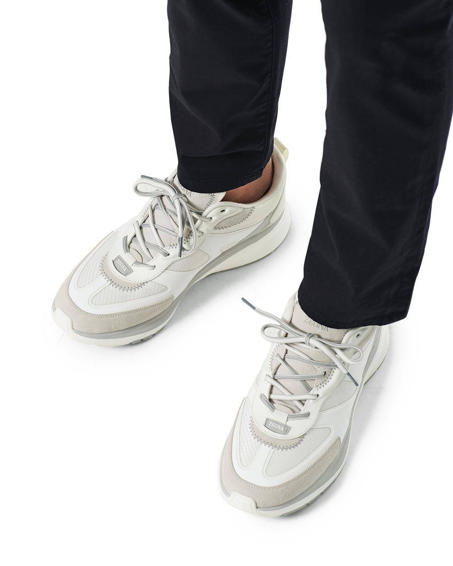 Herr | Z Zegna Recycled Running Sneakers White | Z Zegna | Recycled Running Sneakers White