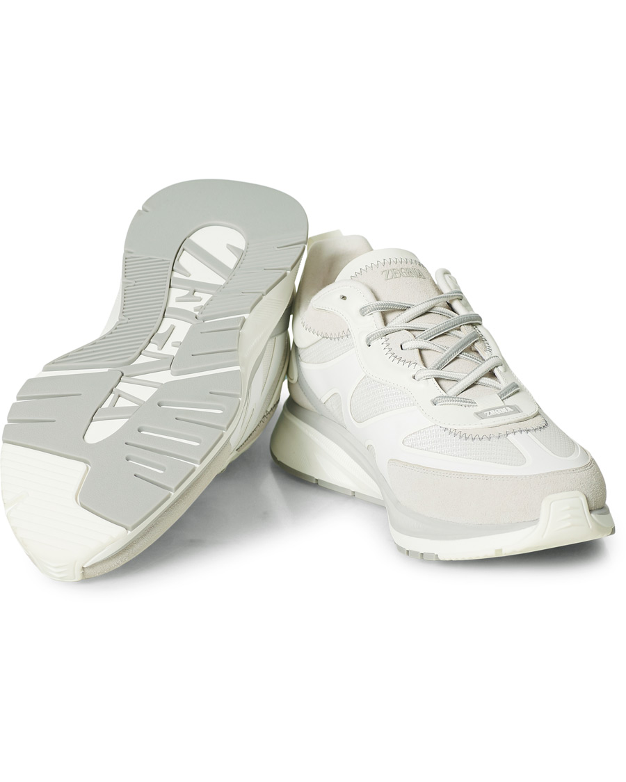 Herr | Z Zegna Recycled Running Sneakers White | Z Zegna | Recycled Running Sneakers White