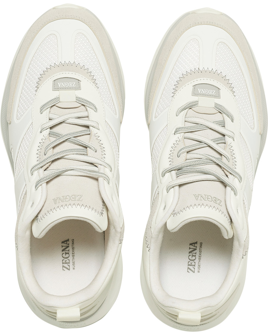 Herr | Z Zegna Recycled Running Sneakers White | Z Zegna | Recycled Running Sneakers White
