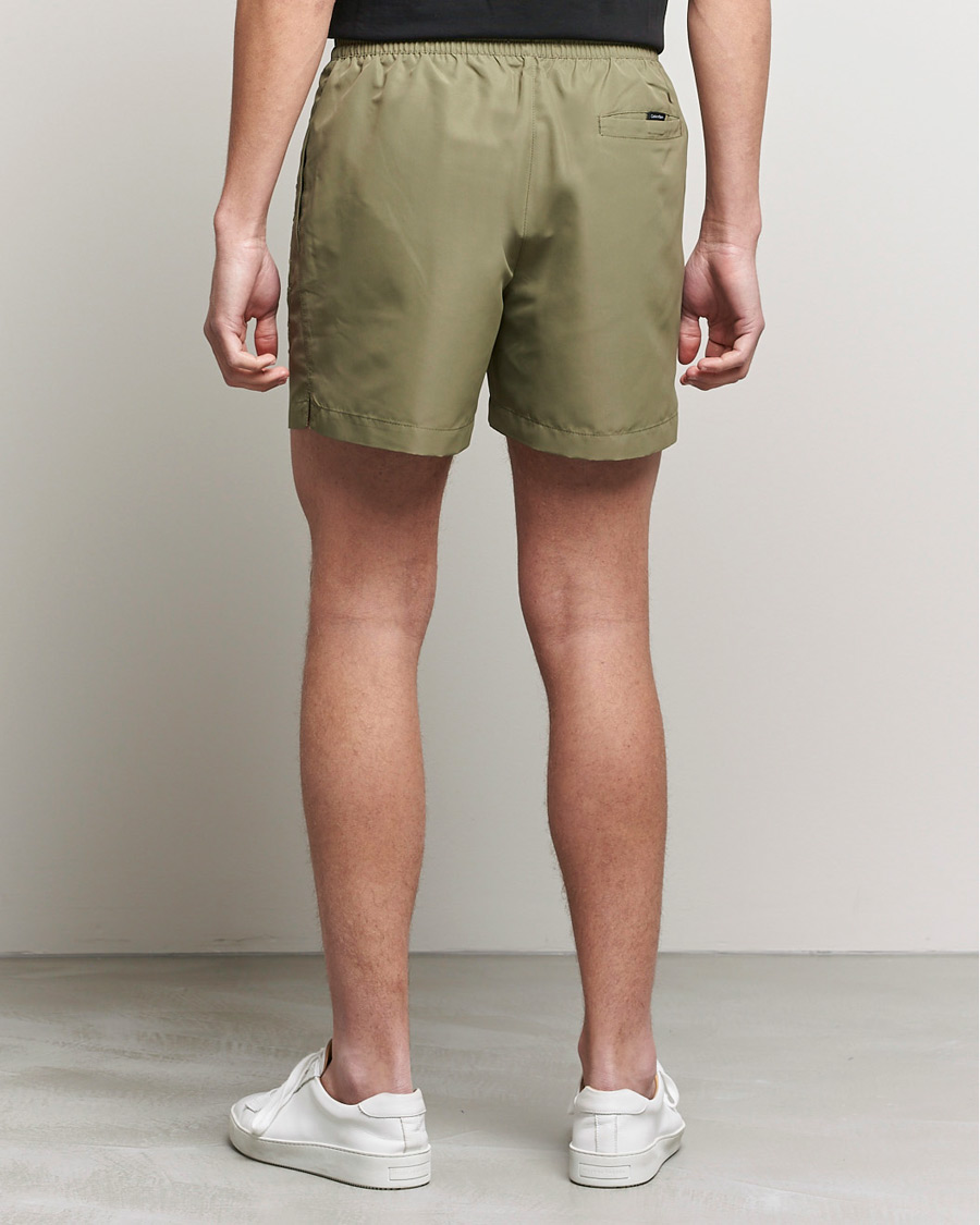 Herr | Badbyxor | Calvin Klein | Tonal Logo Drawstring Swimshorts New Basil