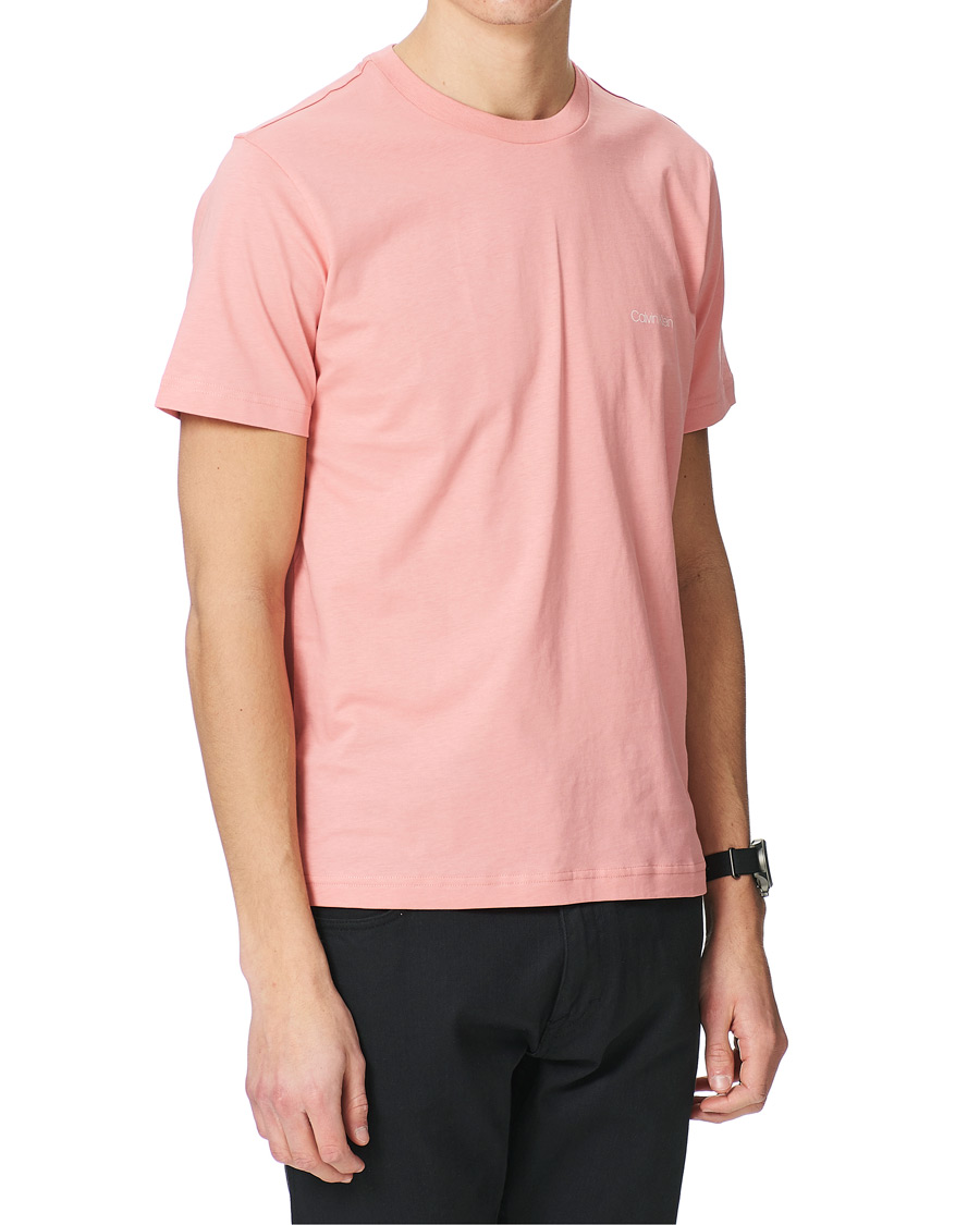 Herr | T-Shirts | Calvin Klein | Chest Logo Crew Neck Tee Dusty Pink
