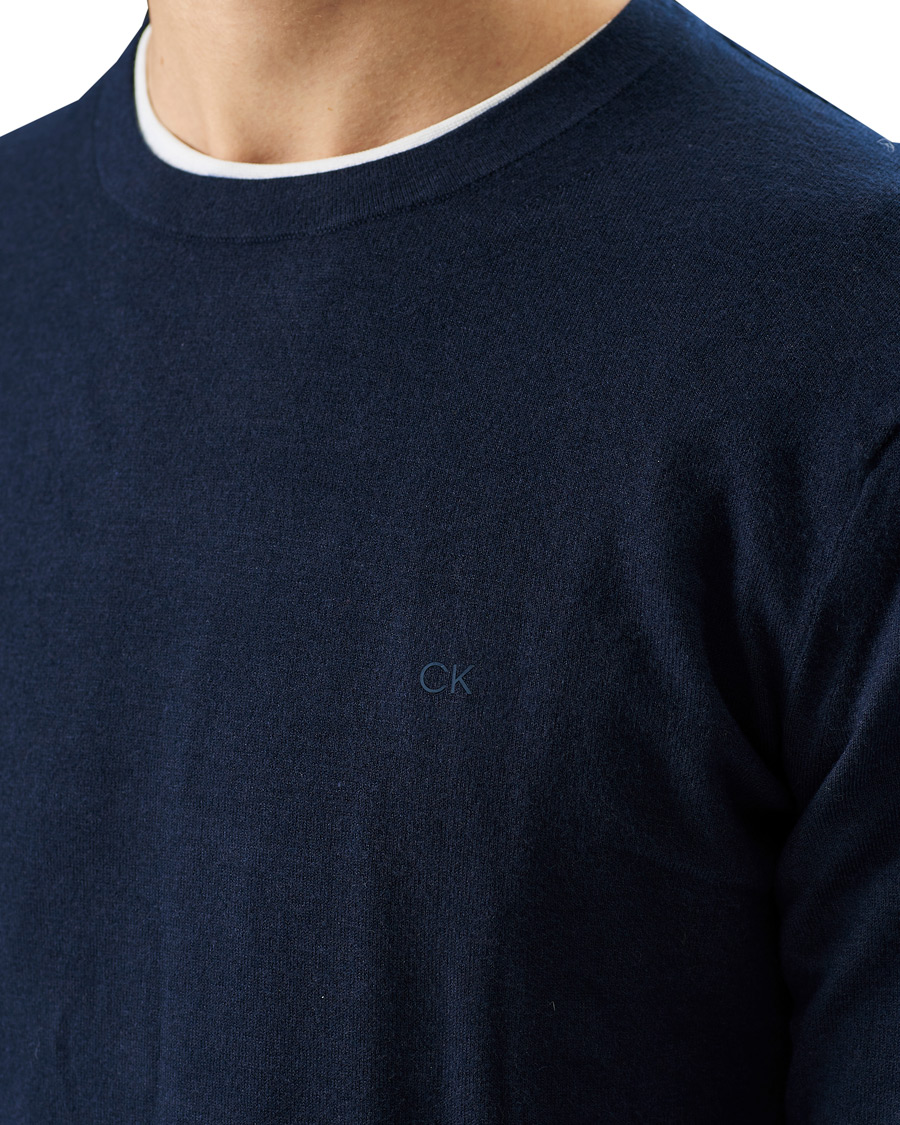 Herr | Tröjor | Calvin Klein | Crew Neck Knitted Sweater Navy