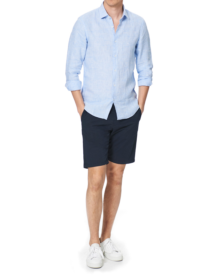 Herr | Skjortor | Calvin Klein | Slim Fit Linen Shirt Blue