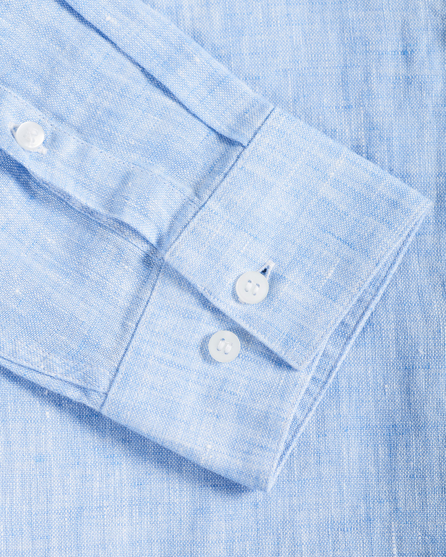 Herr | Skjortor | Calvin Klein | Slim Fit Linen Shirt Blue