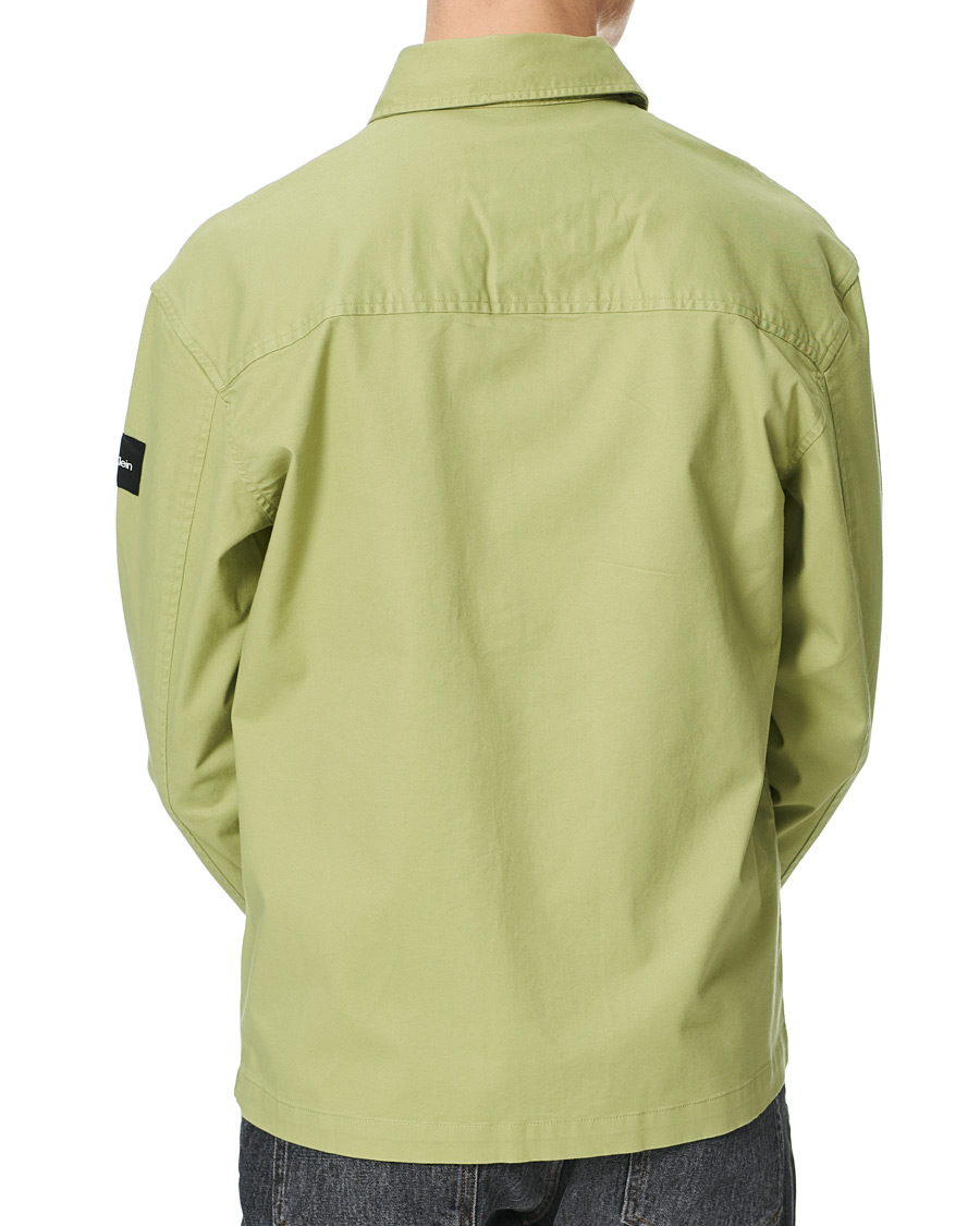 Herr | Skjortor | Calvin Klein | Twill Overshirt Sage Green