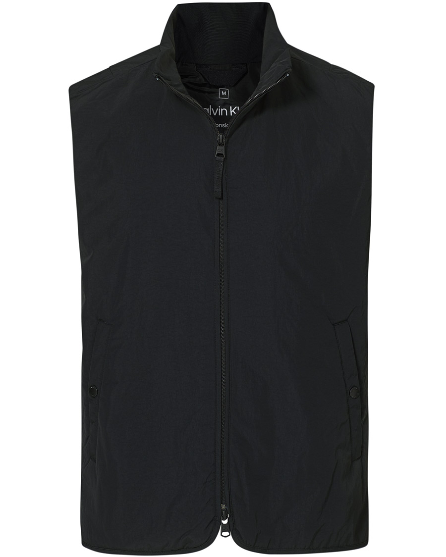 Herr | Jackor | Calvin Klein | Crinkle Nylon Vest Black