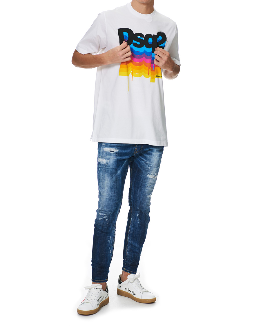 Herr | T-Shirts | Dsquared2 | Colour Print Tee White