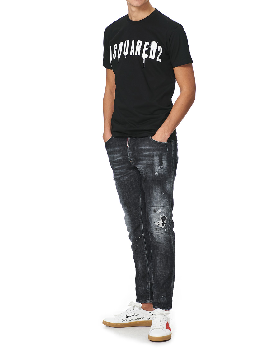 Herr | T-Shirts | Dsquared2 | Graffiti Logo Tee Black