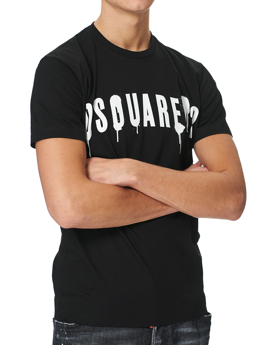 Herr | T-Shirts | Dsquared2 | Graffiti Logo Tee Black
