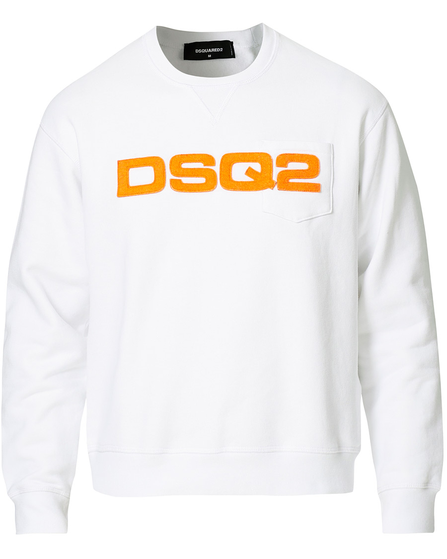 Herr | Tröjor | Dsquared2 | Flock Logo Sweatshirt White