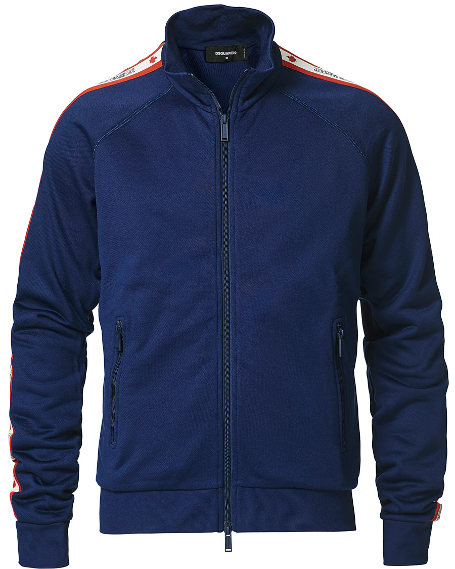 Herr | Tröjor | Dsquared2 | Track Zip Top Dark Blue