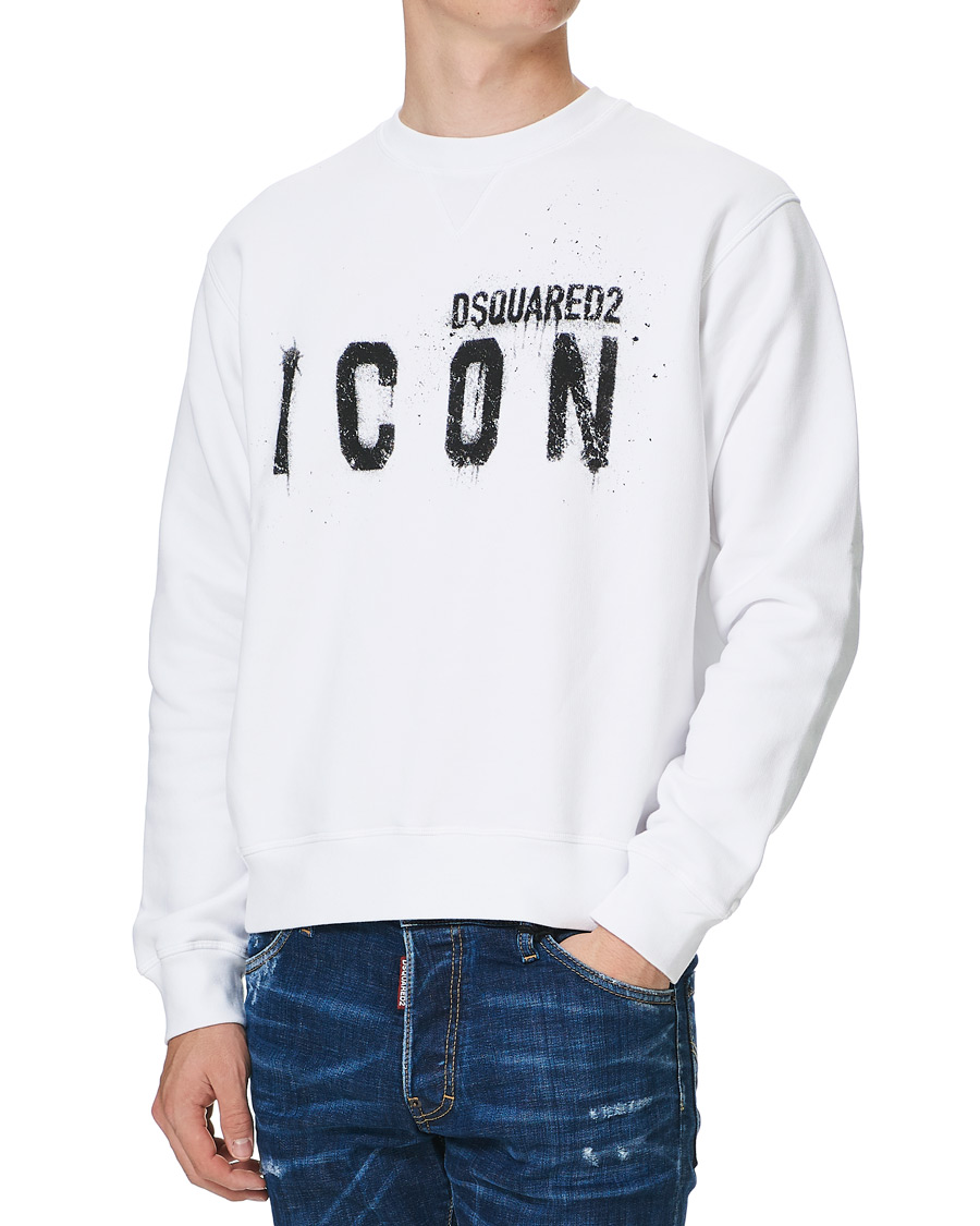 Herr | Tröjor | Dsquared2 | Icon Logo Sweatshirt White