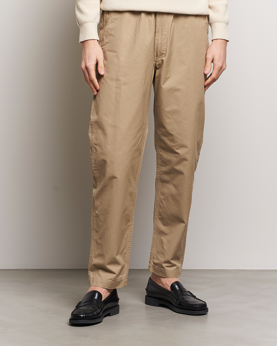 Herr | Drawstringbyxor | orSlow | New Yorker Pants Beige