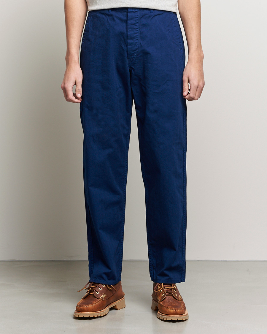 Herr | Byxor | orSlow | French Work Pants Dark Blue