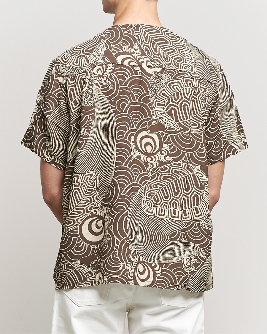 Herr | Tröjor | orSlow | Hawaiian Cardigan Turtle Print