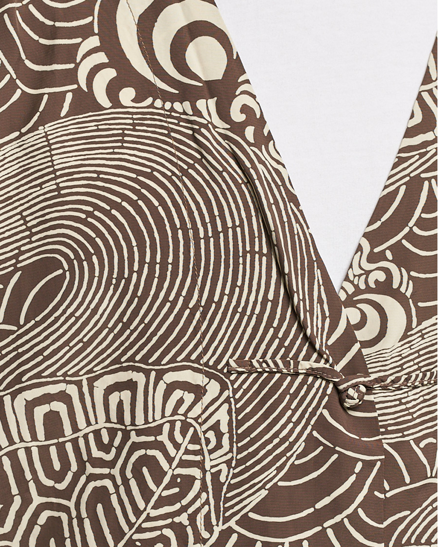 Herr | Tröjor | orSlow | Hawaiian Cardigan Turtle Print