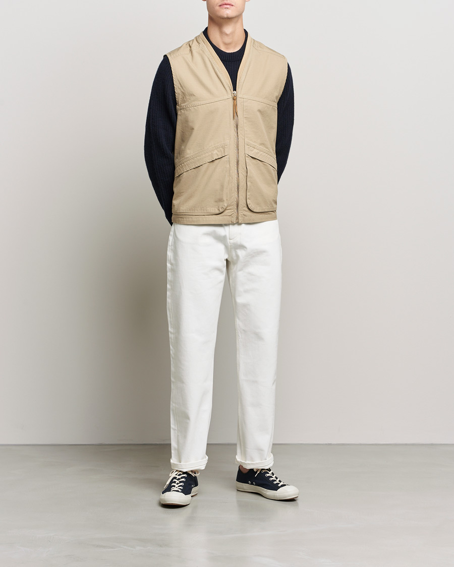 Herr | Jackor | orSlow | Utility Vest Beige