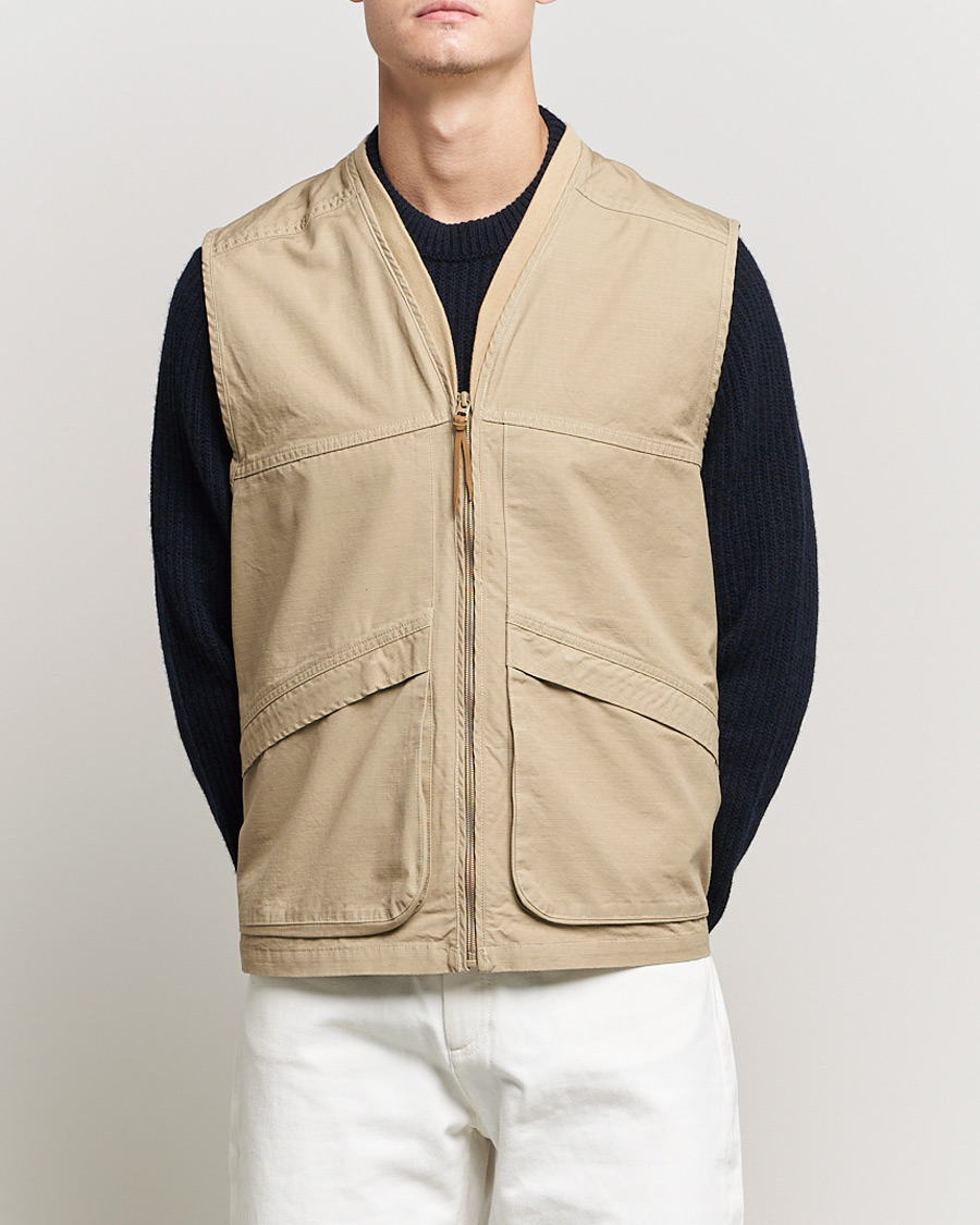 Herr | Jackor | orSlow | Utility Vest Beige