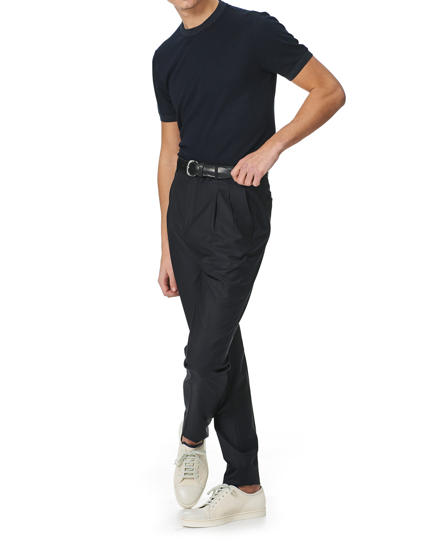Herr | T-Shirts | Giorgio Armani | Soft Silk T-Shirt Navy