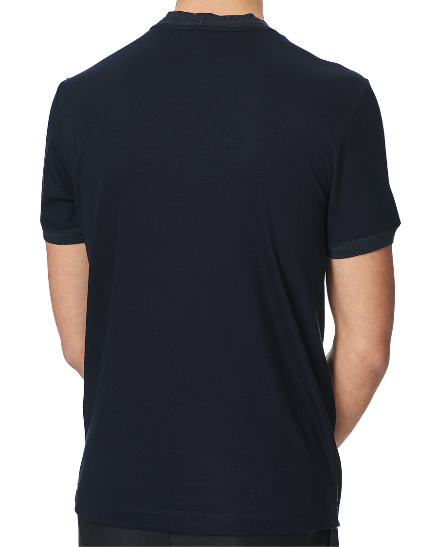 Herr | T-Shirts | Giorgio Armani | Soft Silk T-Shirt Navy