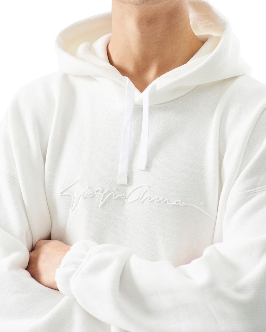 Herr | Tröjor | Giorgio Armani | Denim Cotton Hoodie White