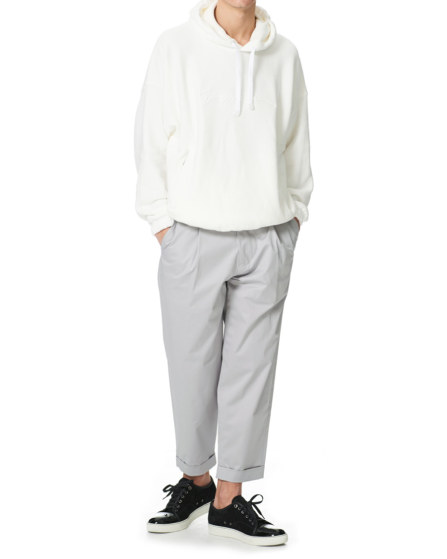 Herr | Byxor | Giorgio Armani | Tapered Cotton Trousers Light Grey