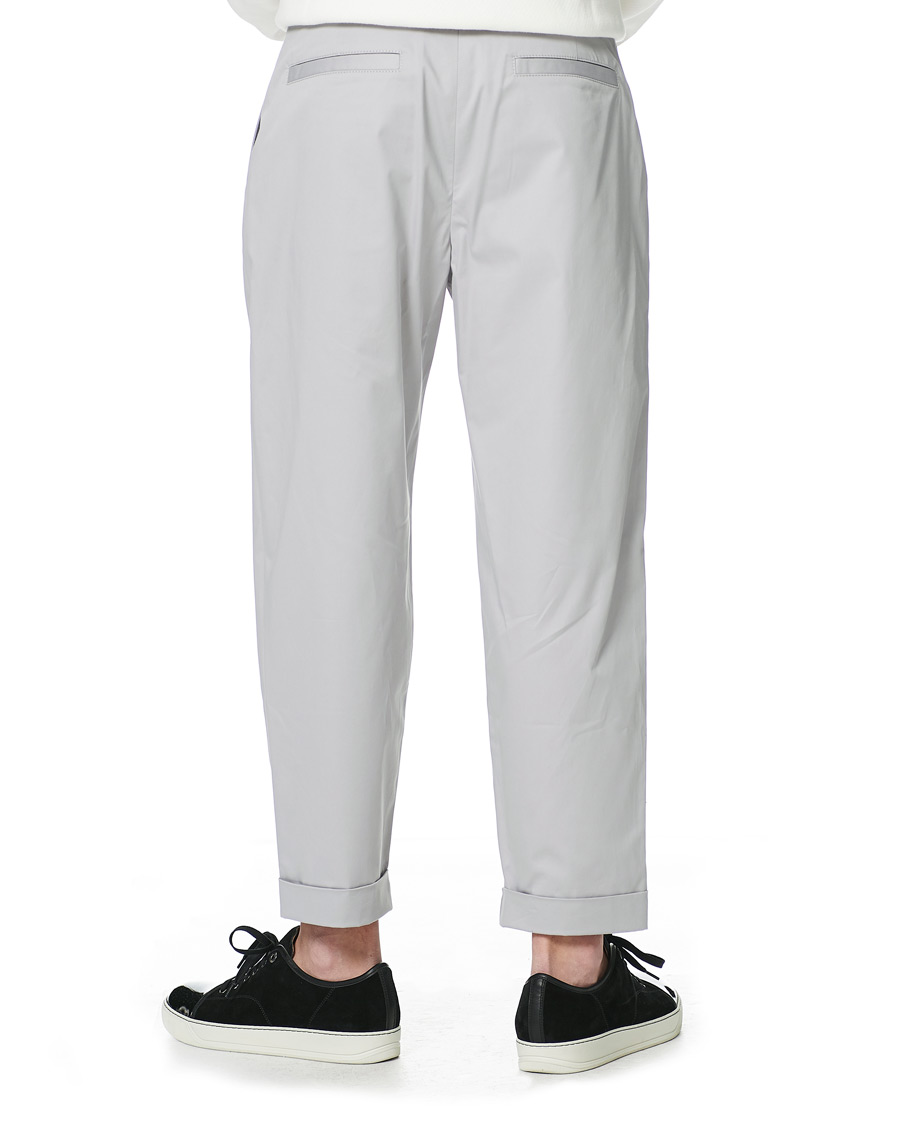Herr | Byxor | Giorgio Armani | Tapered Cotton Trousers Light Grey