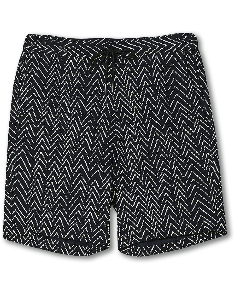 Herr | Shorts | Giorgio Armani | Printed Chevron Bermudas Navy