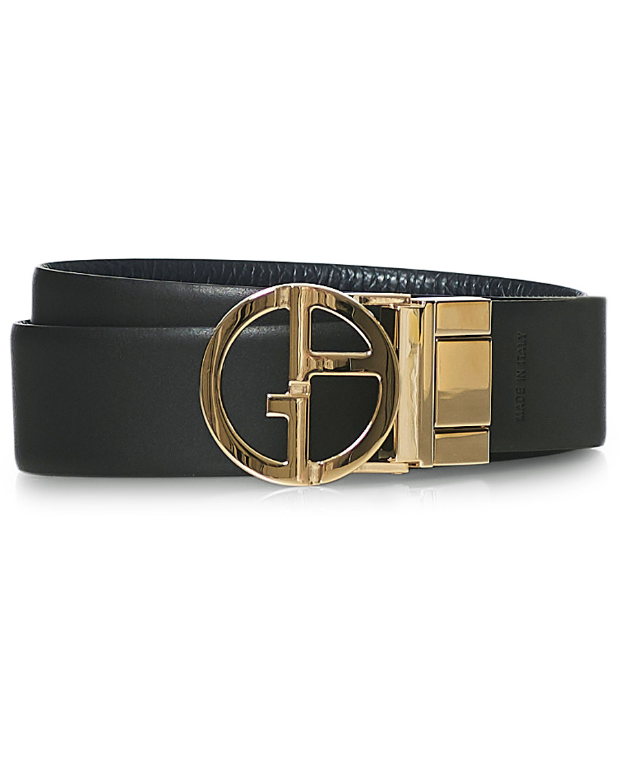 Herr | Giorgio Armani Reversible Leather Belt Navy/Black | Giorgio Armani | Reversible Leather Belt Navy/Black