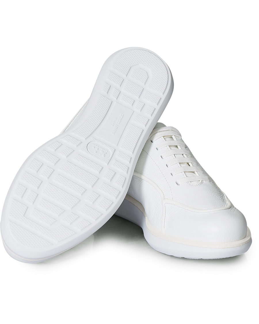 Herr | Giorgio Armani Deerskin Leather Sneakers White | Giorgio Armani | Deerskin Leather Sneakers White