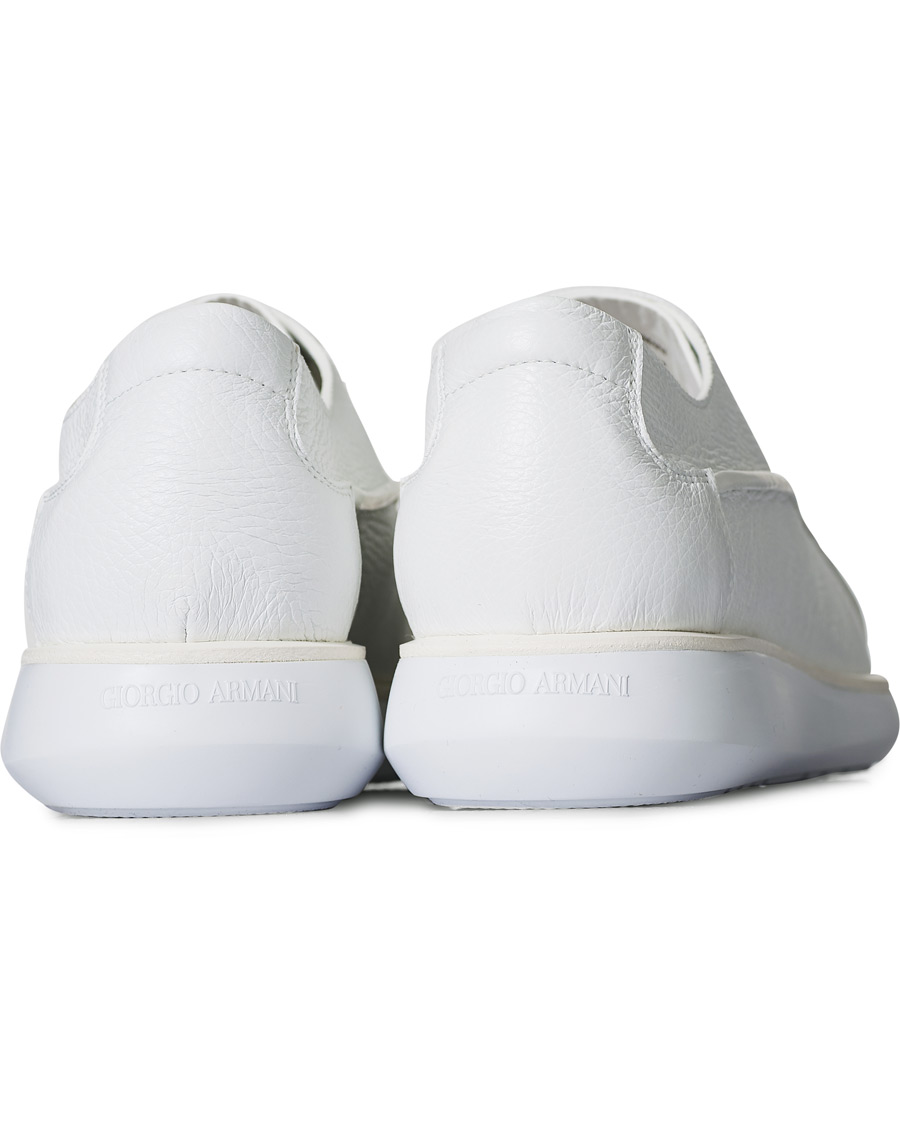 Herr | Giorgio Armani Deerskin Leather Sneakers White | Giorgio Armani | Deerskin Leather Sneakers White
