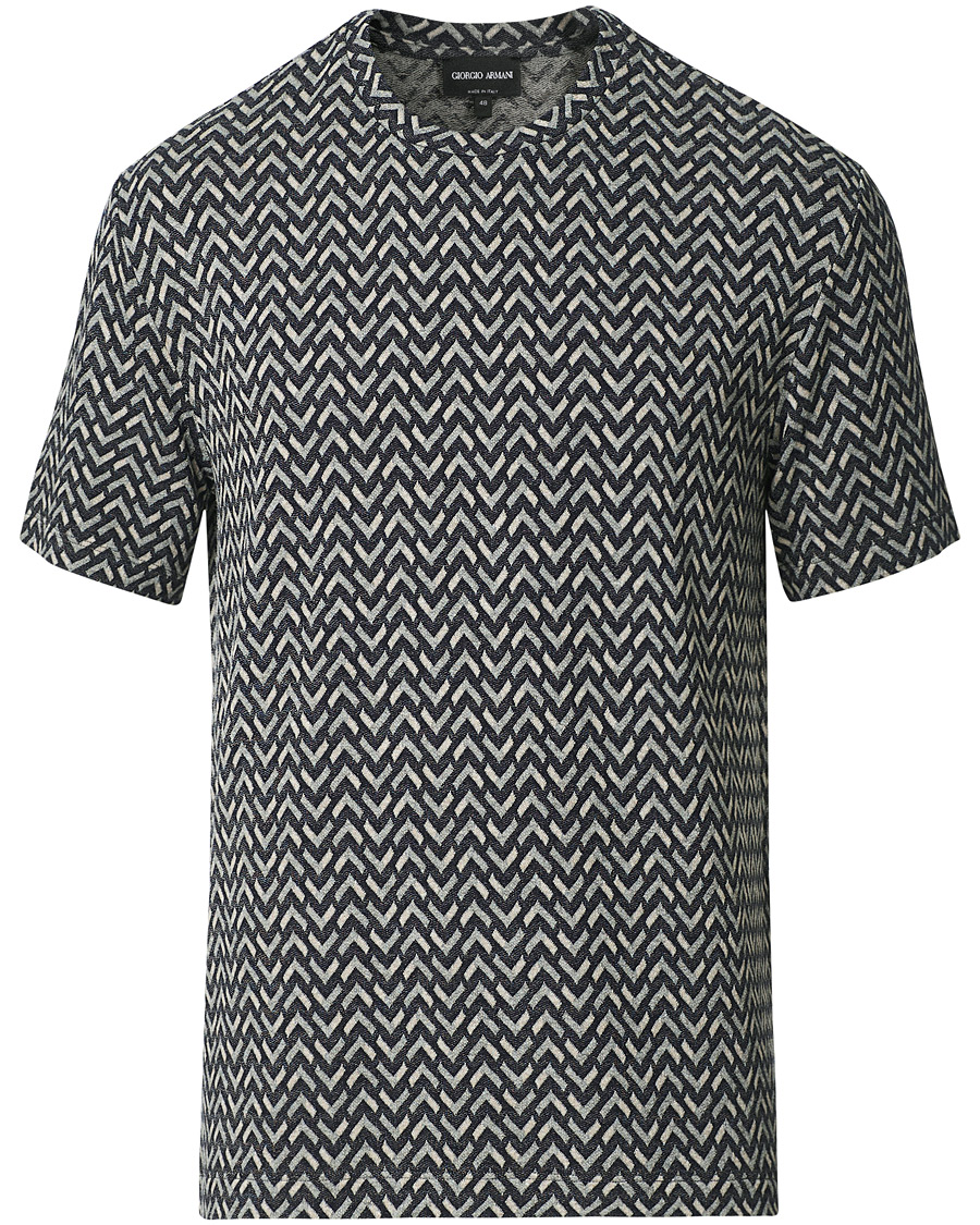 Herr | T-Shirts | Giorgio Armani | Jersey Chevron T-Shirt Navy