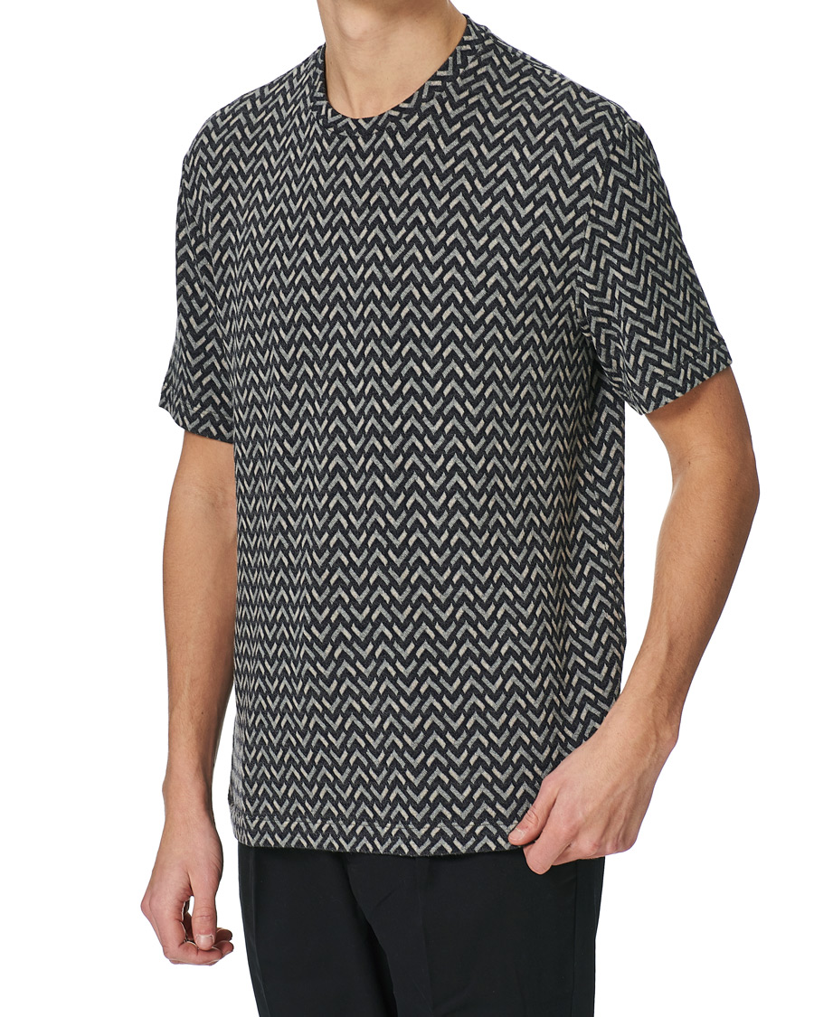 Herr | T-Shirts | Giorgio Armani | Jersey Chevron T-Shirt Navy