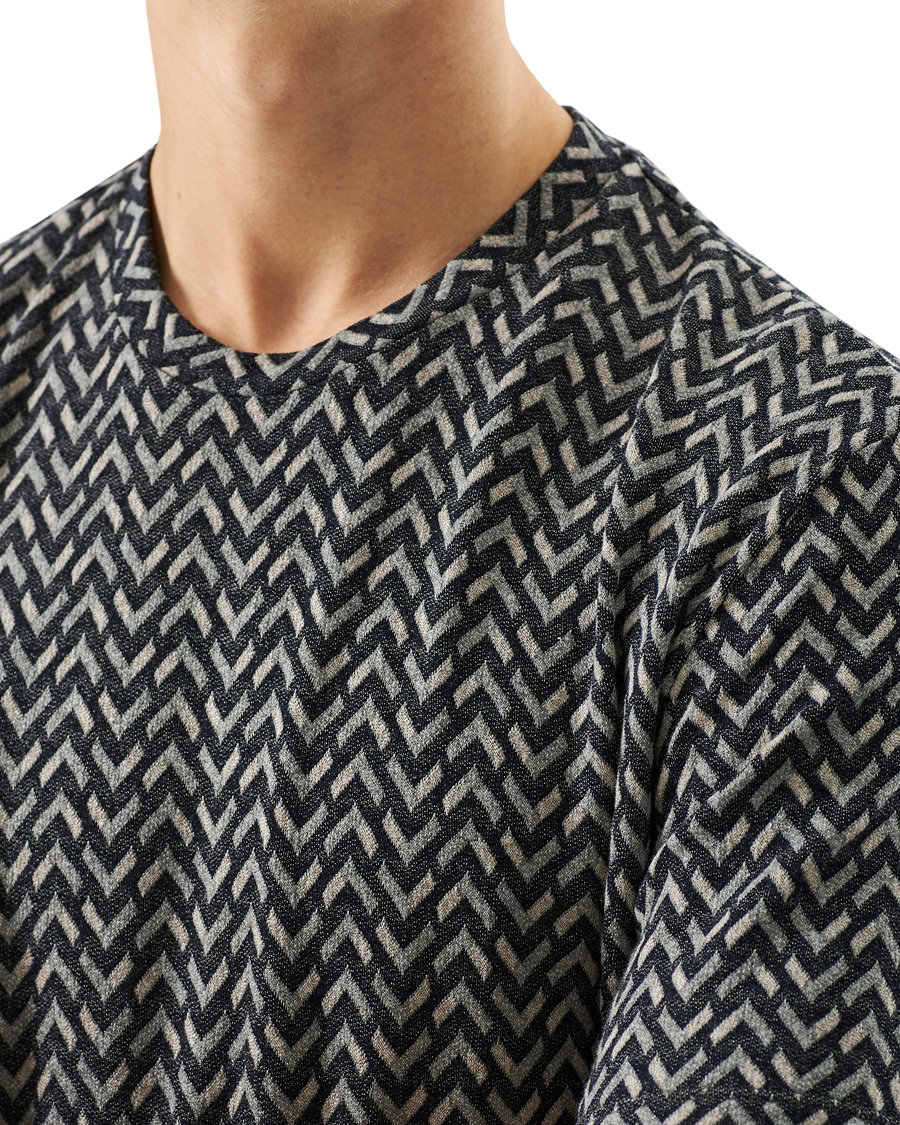 Herr | T-Shirts | Giorgio Armani | Jersey Chevron T-Shirt Navy