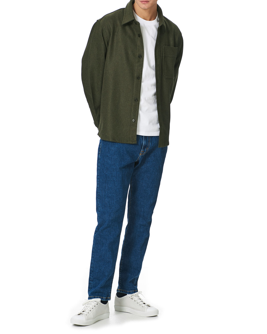 Herr | Skjortor | A.P.C. | Basile Wool Shirt Jacket Olive