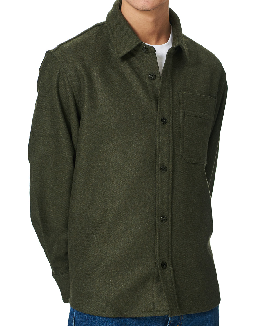 Herr | Skjortor | A.P.C. | Basile Wool Shirt Jacket Olive