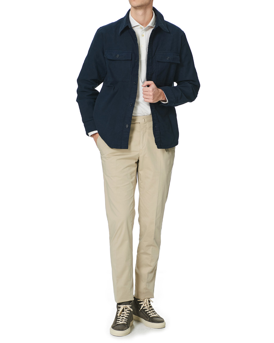 Herr | Skjortor | A.P.C. | Bastian Cotton Overshirt Navy