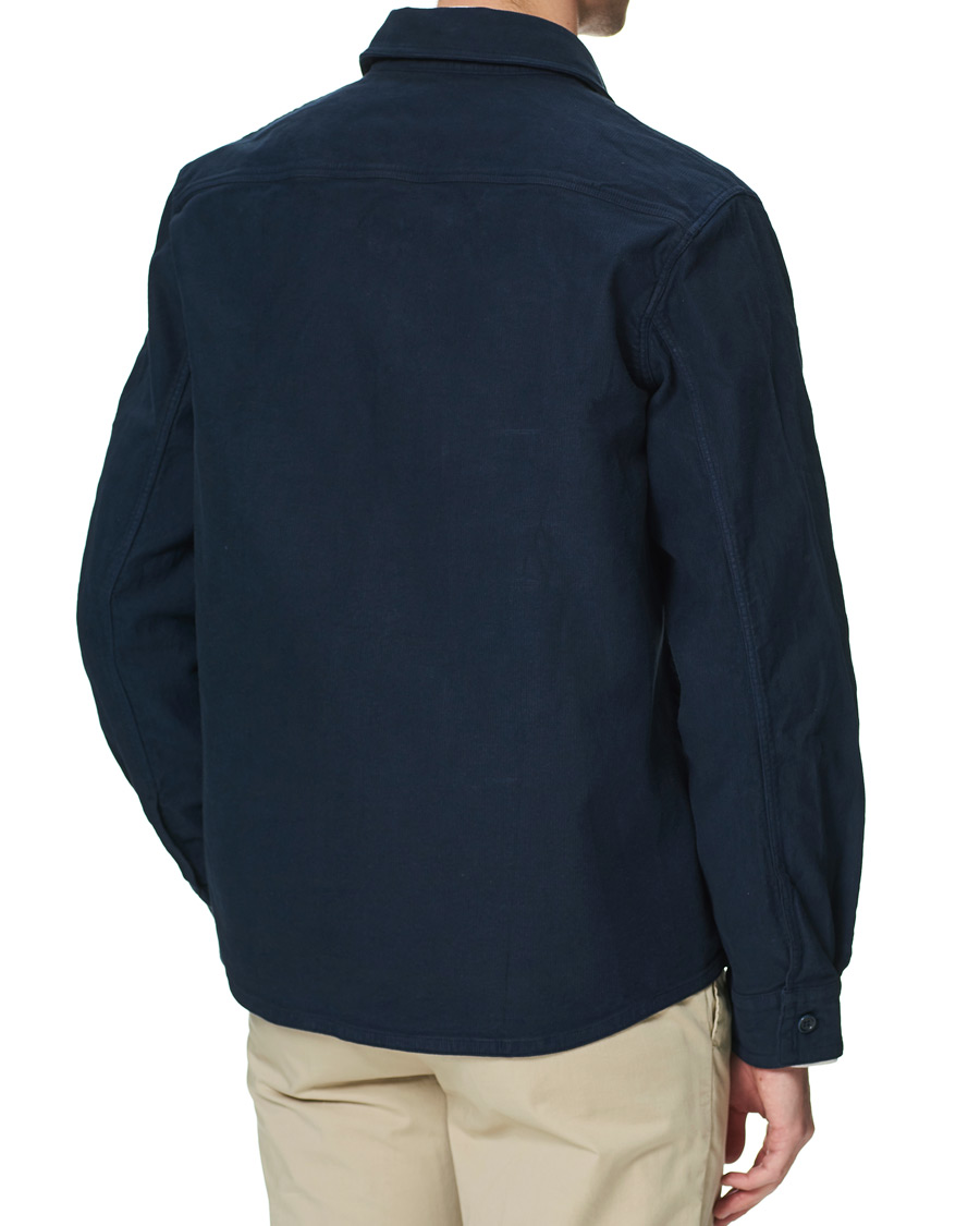 Herr | Skjortor | A.P.C. | Bastian Cotton Overshirt Navy