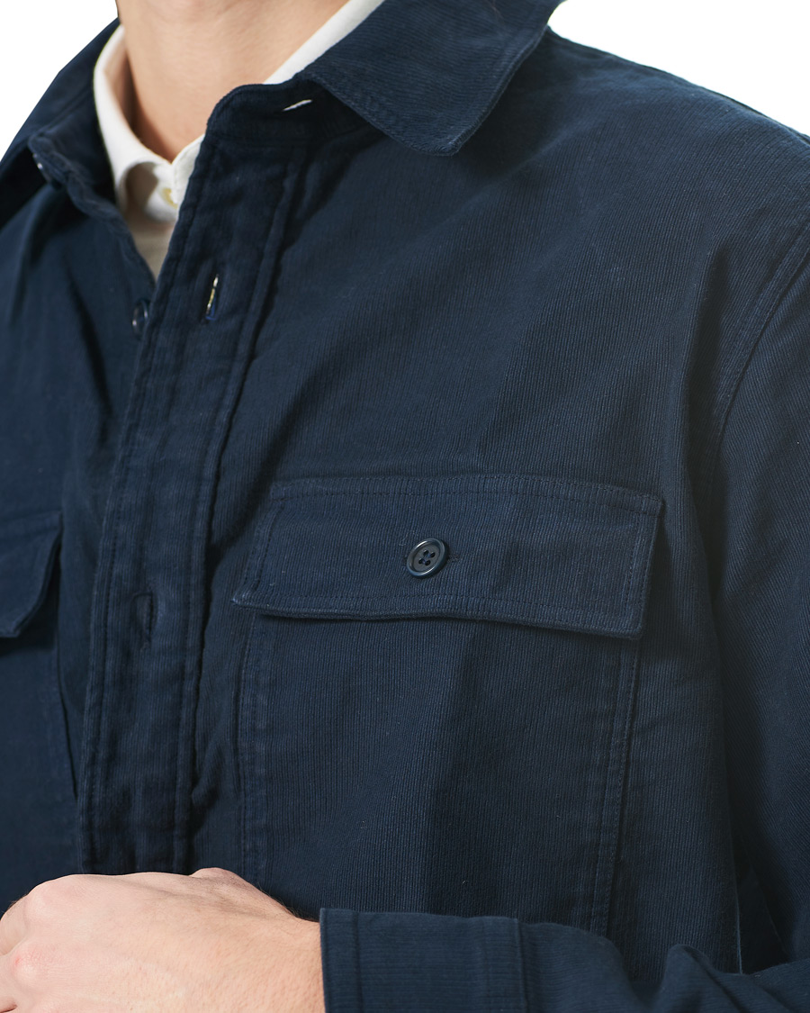 Herr | Skjortor | A.P.C. | Bastian Cotton Overshirt Navy