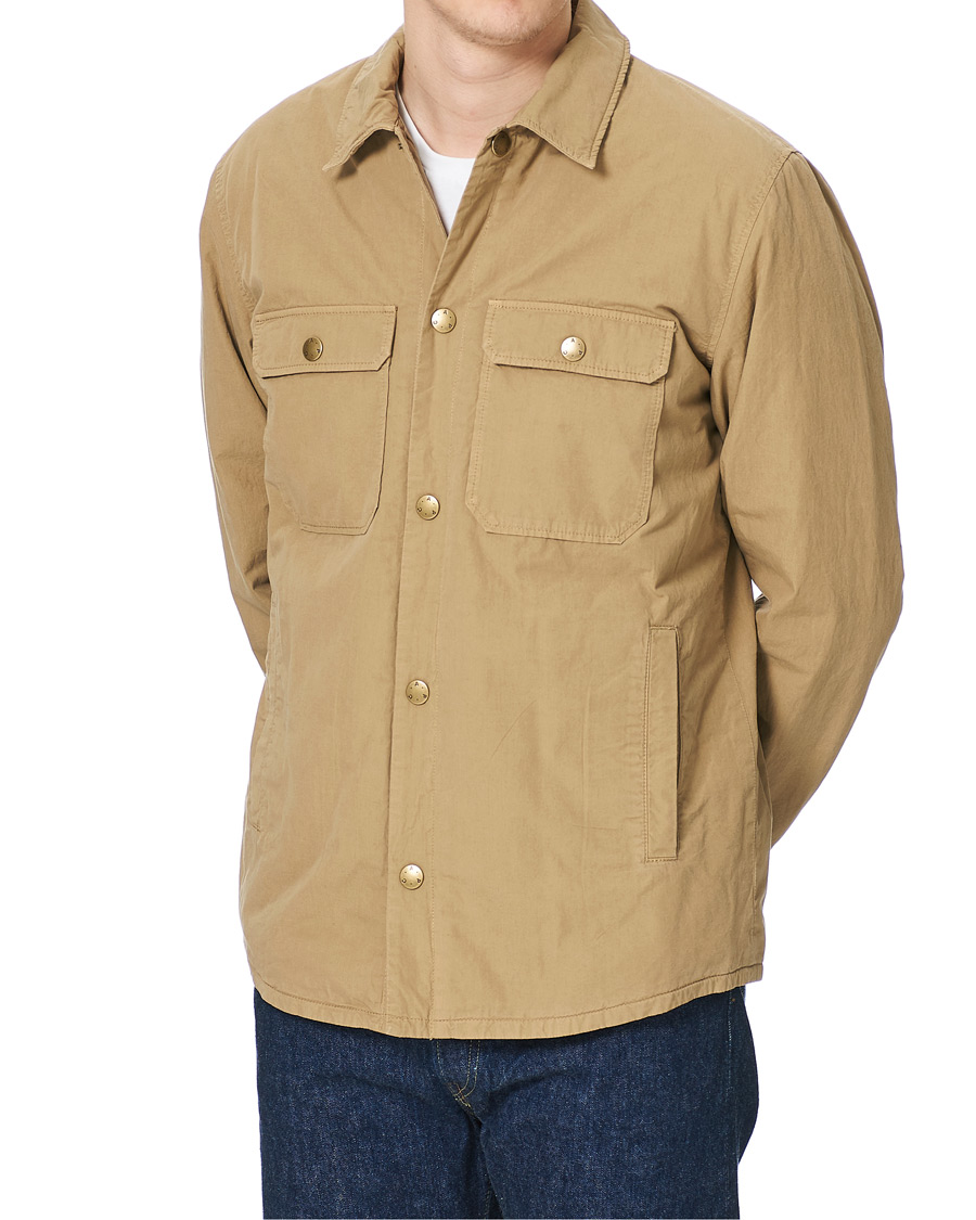 Herr | Jackor | A.P.C. | Alex Garment Dyed Overshirt Dark Beige