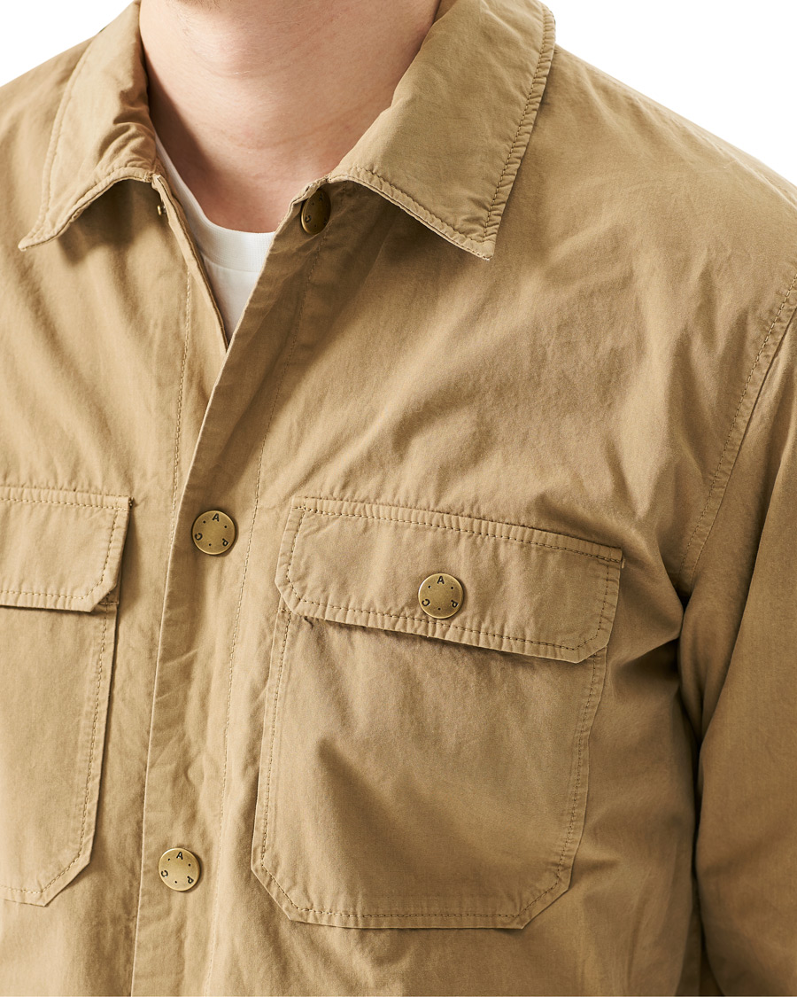 Herr | Jackor | A.P.C. | Alex Garment Dyed Overshirt Dark Beige