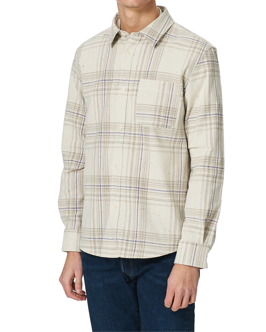 Herr | Skjortor | A.P.C. | Trek Checked Overshirt Beige
