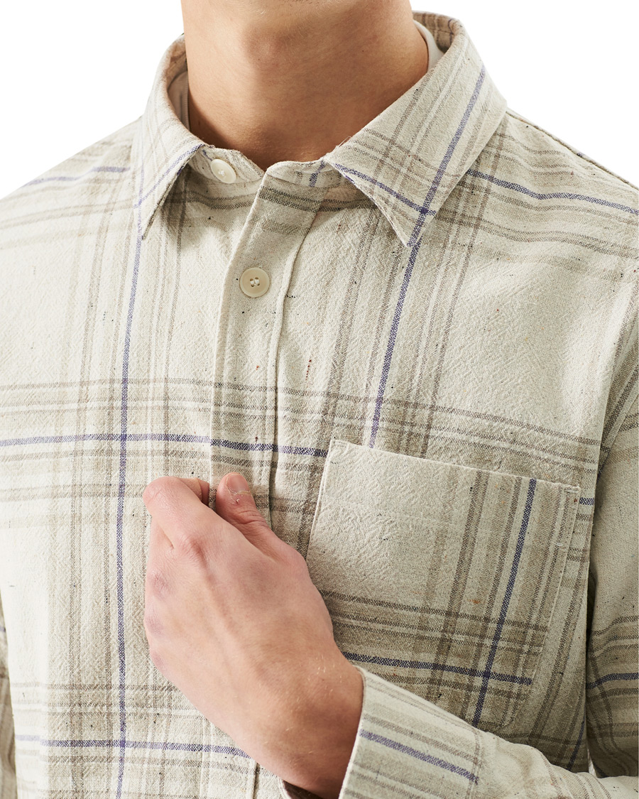 Herr | Skjortor | A.P.C. | Trek Checked Overshirt Beige