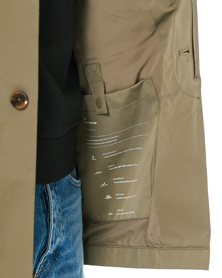Herr | Jackor | NN07 | Kim Waterproof Car Coat Khaki Grey