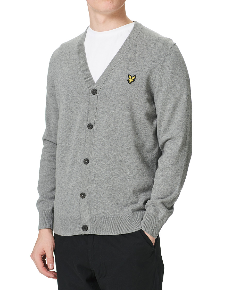 Herr | Tröjor | Lyle & Scott | Cotton Cardigan Grey