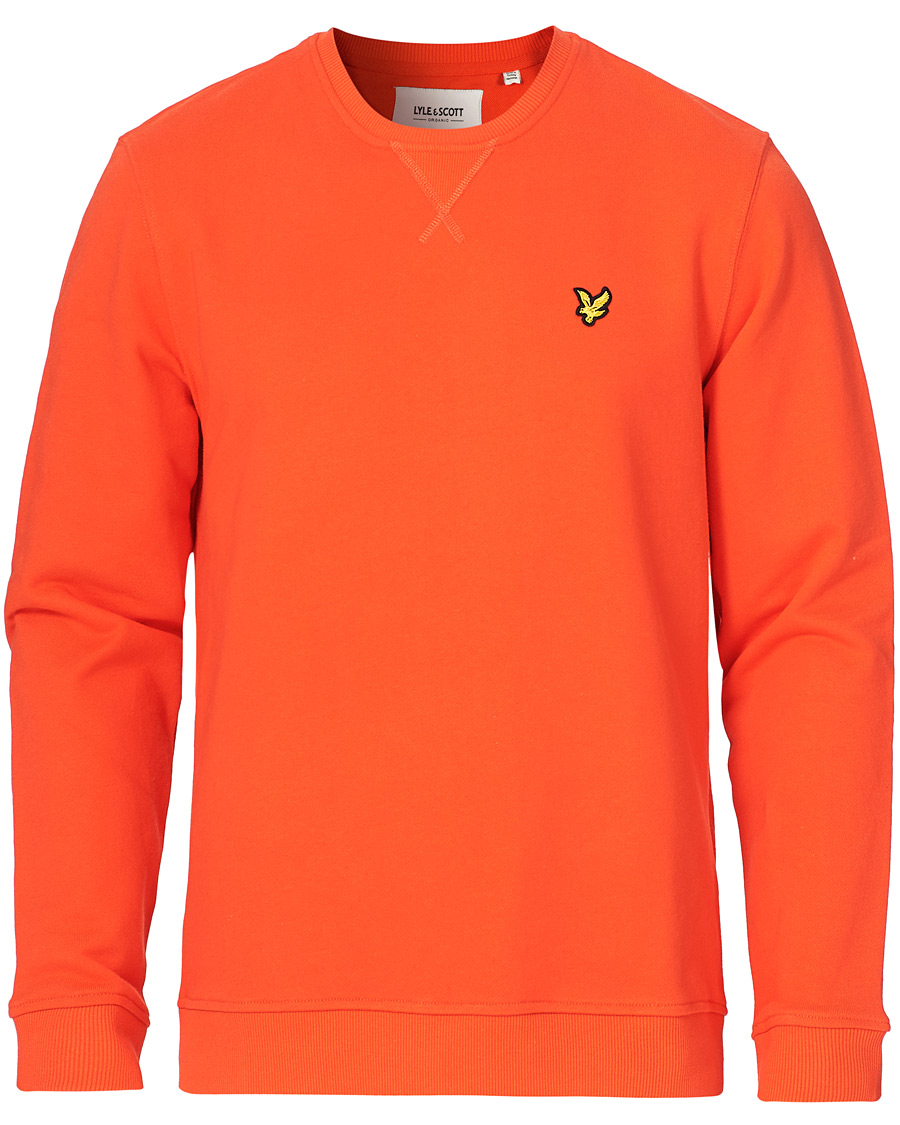 Herr | Tröjor | Lyle & Scott | Crew Neck Organic Cotton Sweatshirt Red Flyer