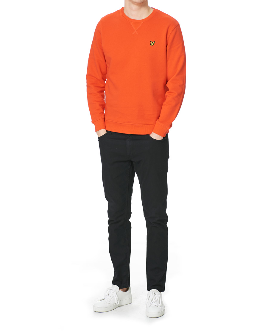 Herr | Tröjor | Lyle & Scott | Crew Neck Organic Cotton Sweatshirt Red Flyer