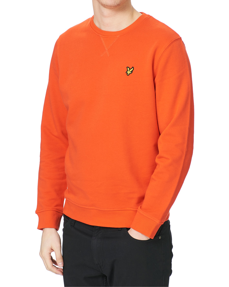 Herr | Tröjor | Lyle & Scott | Crew Neck Organic Cotton Sweatshirt Red Flyer