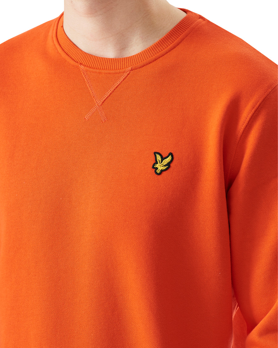 Herr | Tröjor | Lyle & Scott | Crew Neck Organic Cotton Sweatshirt Red Flyer