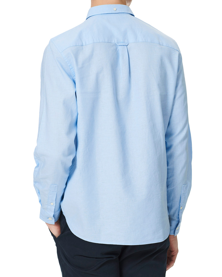 Herr | Skjortor | Lyle & Scott | Linen/Cotton Shirt Light Blue